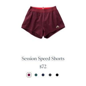 Tracksmith speed session shorts - excellent condition!